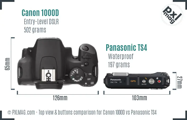 Top view design and control layout comparison