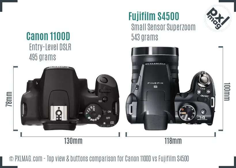 Top view design and control layout comparison