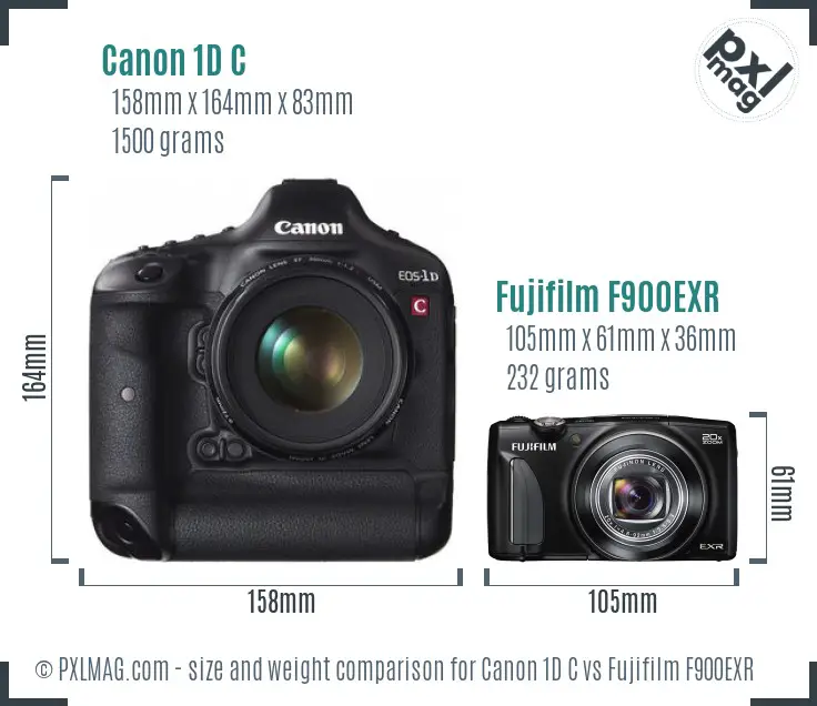 Canon 1D C vs Fujifilm F900EXR size comparison Canon 1D C vs Fujifilm F900EXR size comparison