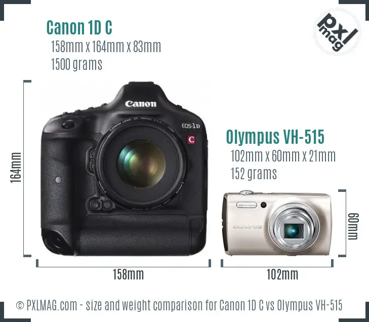 Canon 1D C vs Olympus VH-515 size comparison