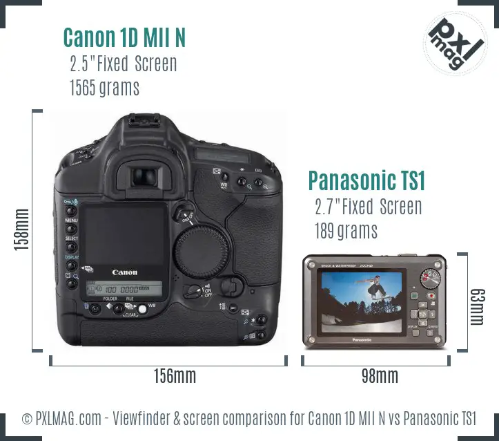Canon 1D MII N vs Panasonic TS1 Screen and Viewfinder comparison Canon 1D MII N vs Panasonic TS1 Screen and Viewfinder comparison