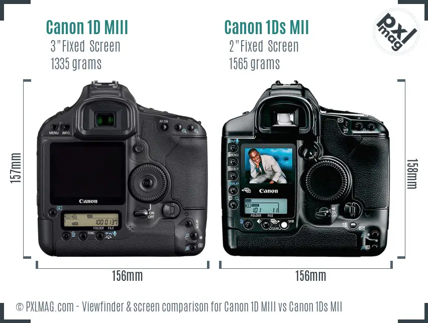 Canon 1D MIII vs Canon 1Ds MII Screen and Viewfinder comparison