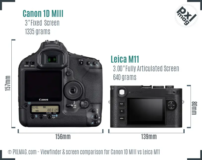 Canon 1D MIII vs Leica M11 Screen and Viewfinder comparison