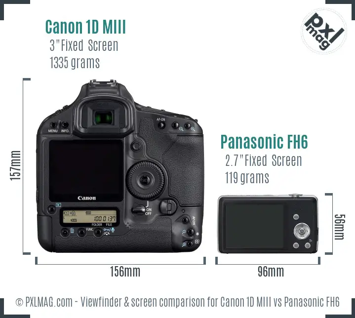 Canon 1D MIII vs Panasonic FH6 Screen and Viewfinder comparison