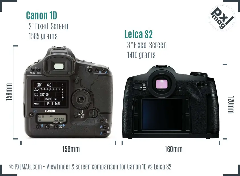 Canon 1D vs Leica S2 Screen and Viewfinder comparison
