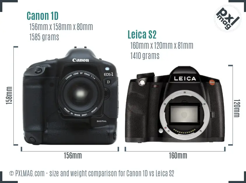 Canon 1D vs Leica S2 size comparison