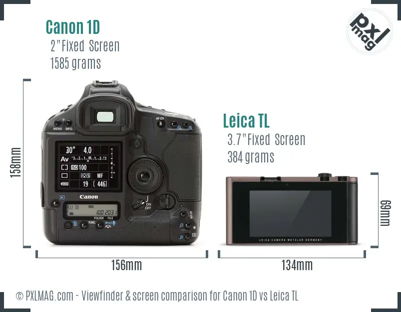 Canon 1D vs Leica TL Screen and Viewfinder comparison