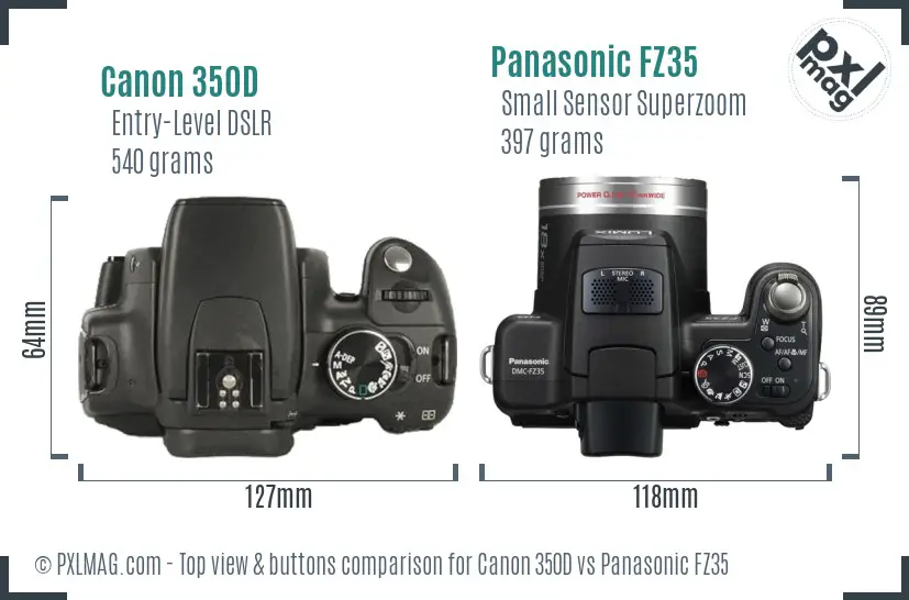 Top view design and control layout comparison