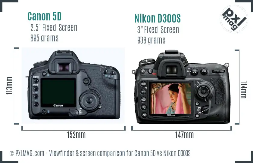 Canon 5D vs Nikon D300S Screen and Viewfinder comparison
