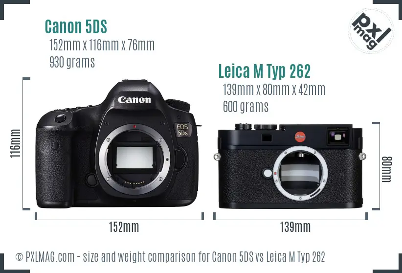 Canon 5DS vs Leica M Typ 262 size comparison
