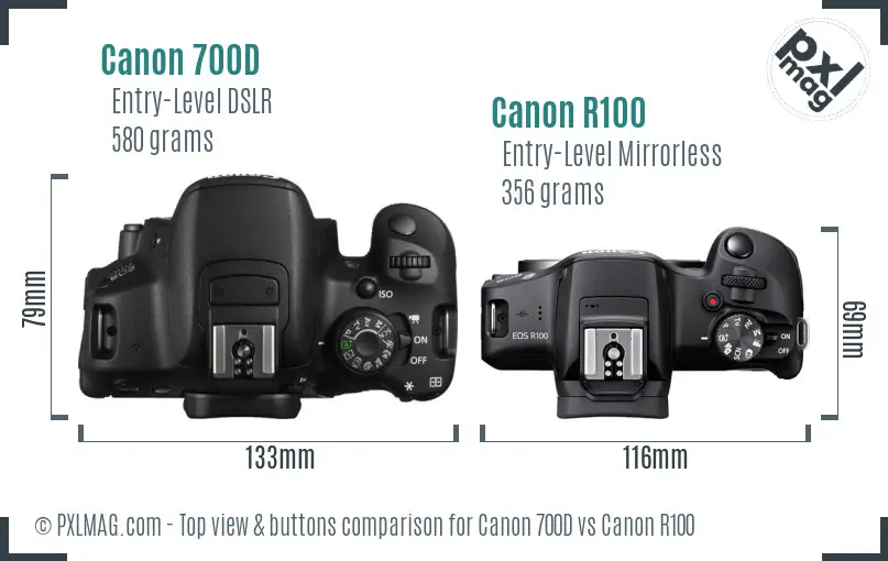 Top view design and control layout comparison
