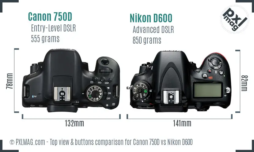 Top view design and control layout comparison