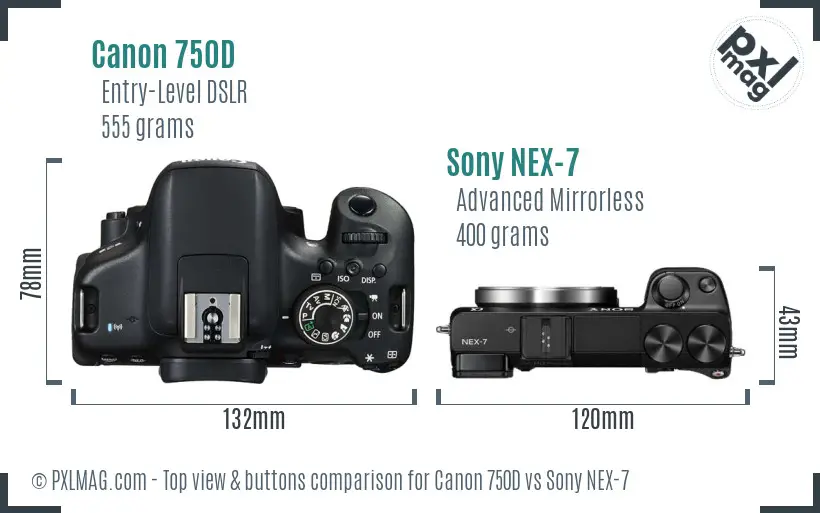 Top view design and control layout comparison