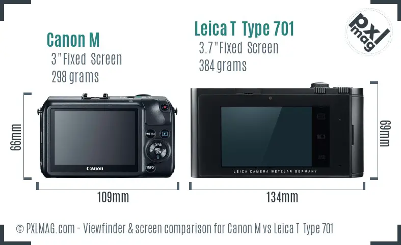 Canon M vs Leica T Type 701 Screen and Viewfinder comparison Canon M vs Leica T Type 701 Screen and Viewfinder comparison