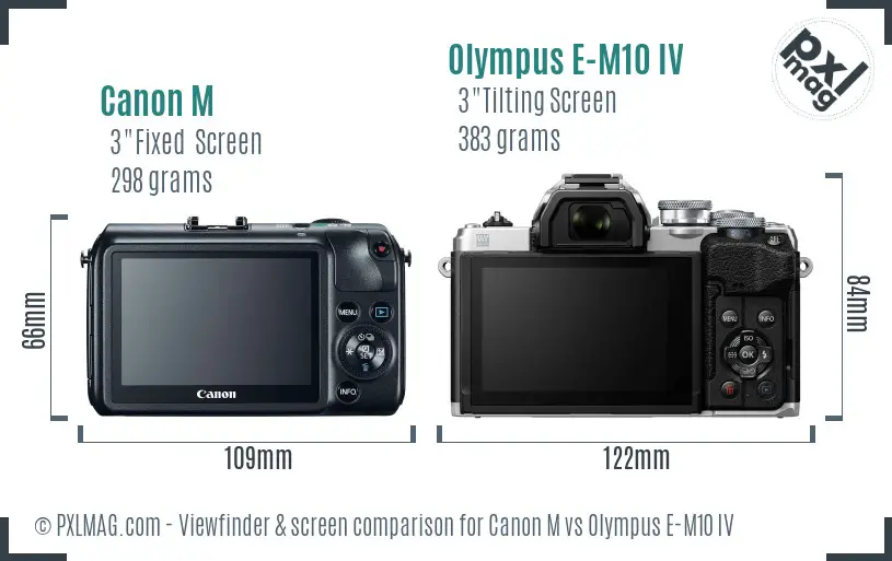 Canon M vs Olympus E-M10 IV Screen and Viewfinder comparison Canon M vs Olympus E-M10 IV Screen and Viewfinder comparison