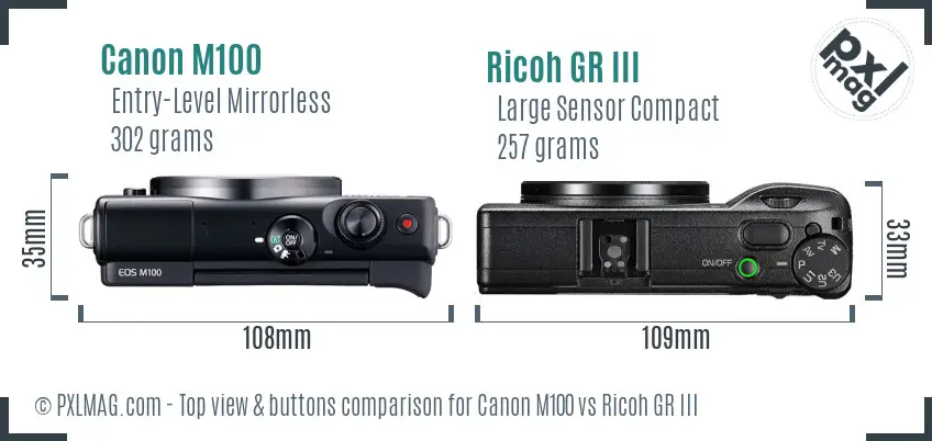 Top view design and control layout comparison