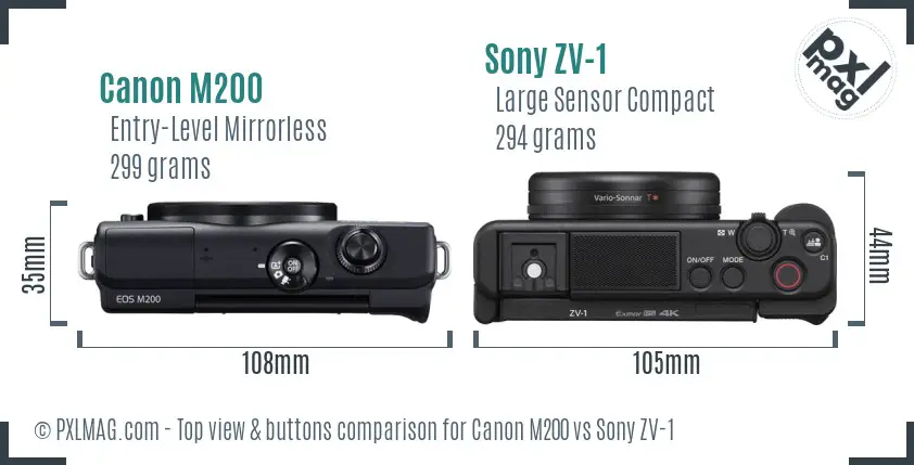Top view design and control layout comparison