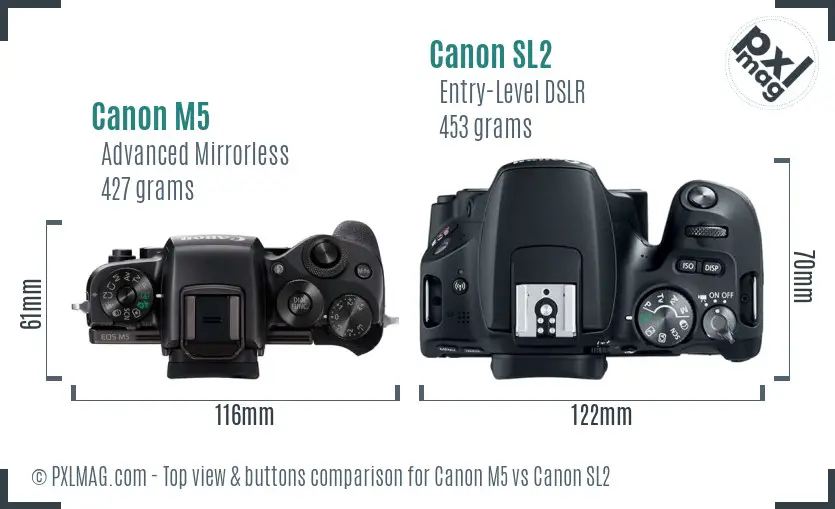 Top view design and control layout comparison