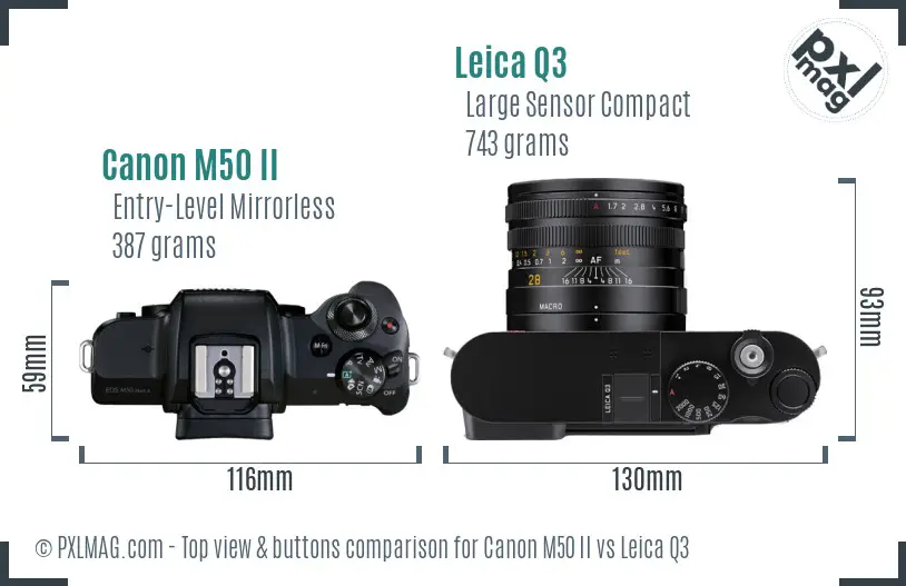 Top view design and control layout comparison