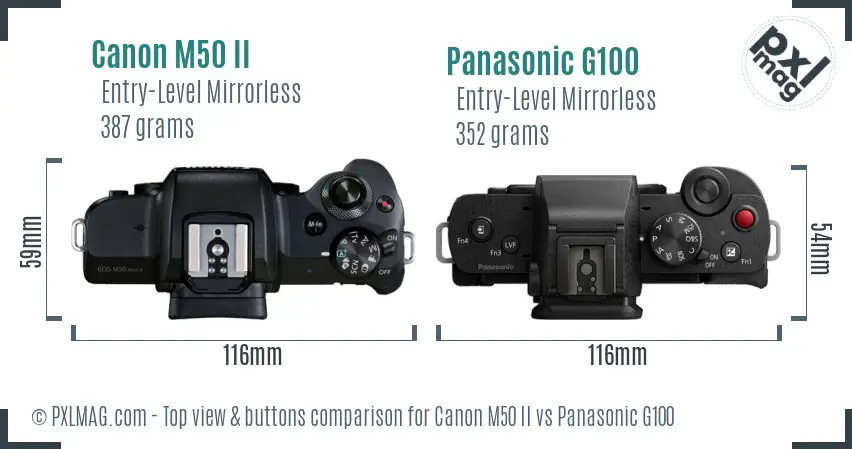 Panasonic G100 vs Canon M50 Detailed Comparison