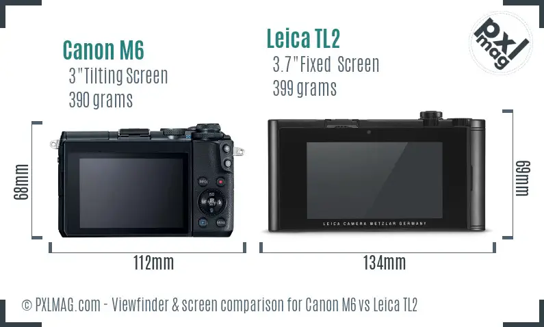 Canon M6 vs Leica TL2 Screen and Viewfinder comparison Canon M6 vs Leica TL2 Screen and Viewfinder comparison