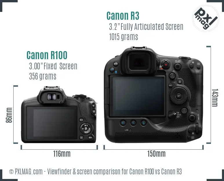Back screen interface comparison
