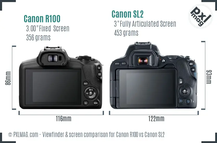 Back Screen and Interface Comparison