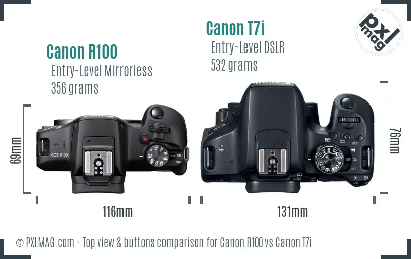 Top view design and control layout comparison