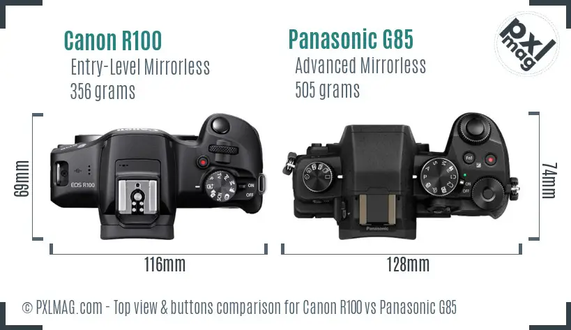 Top view design and control layout comparison