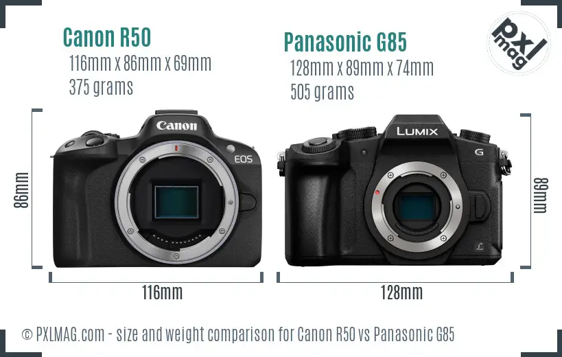 canon r50 vs lumix g85