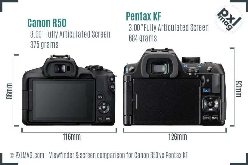 Back LCD screen comparison