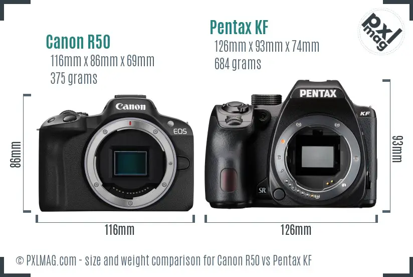 Side-by-side size and ergonomics comparison