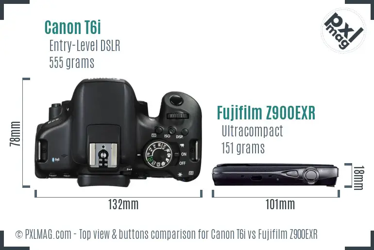 Top view design and control layout comparison