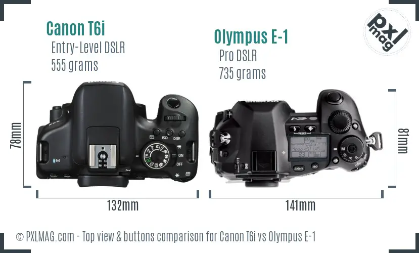 Top view design and control layout comparison between the two cameras