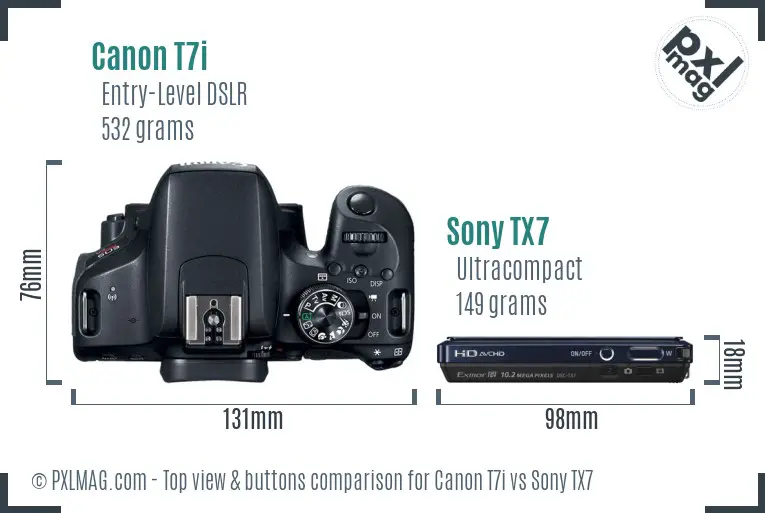 Top view design and control layout comparison