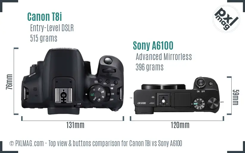 Top view design and control layout comparison