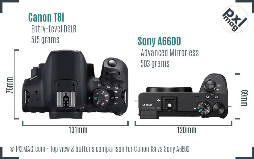 Top view design and control layout comparison