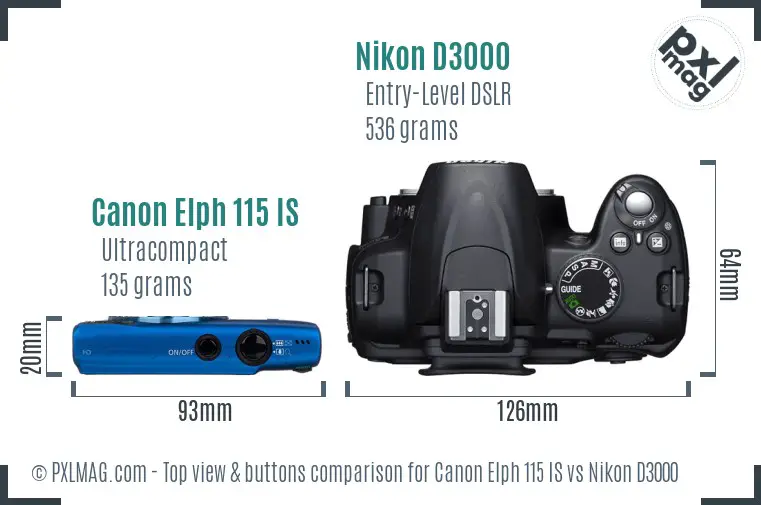 Top view design and control layout comparison