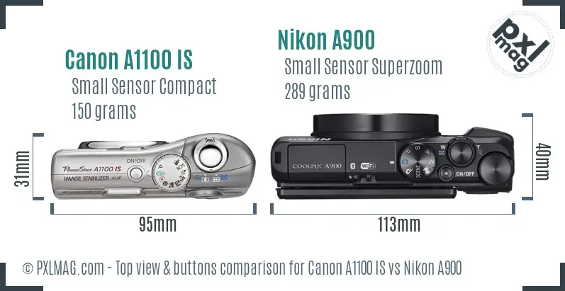 Top view design and control layout comparison