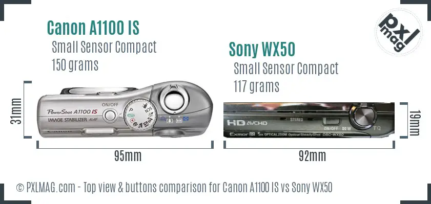 Top view design and control layout comparison