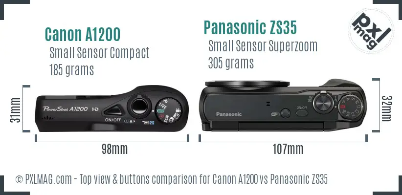Top view design and control layout comparison