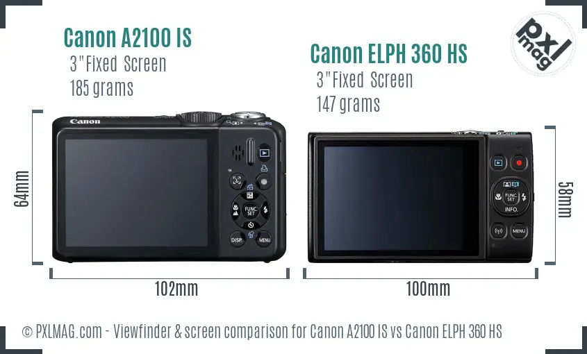 Back screen comparison showing resolution and interface