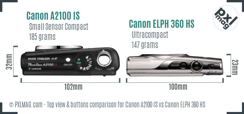 Top view design and control layout comparison