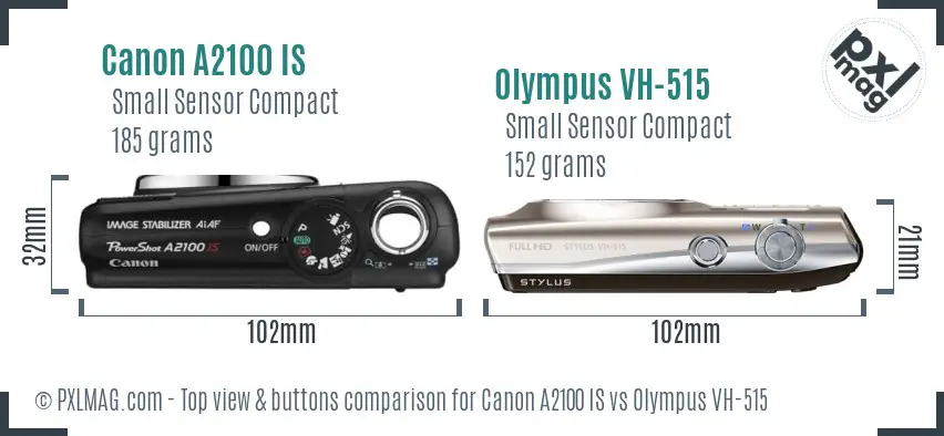 Top view design and control layout comparison