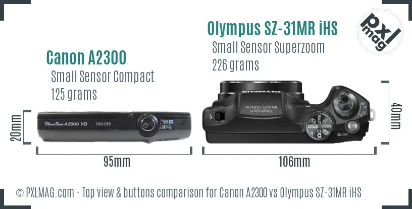 Top view design and control layout comparison