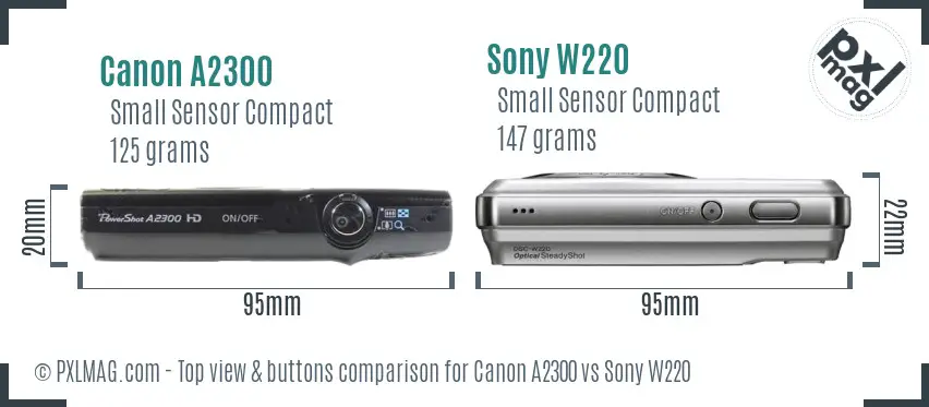 Top view design and control layout comparison