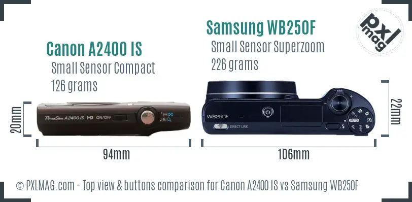 Top view design and control layout comparison