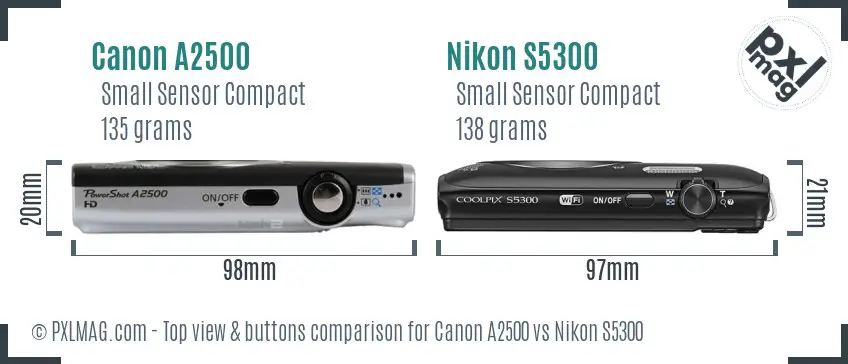 Top view design and control layout comparison
