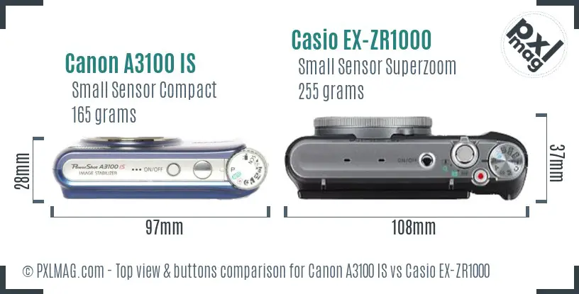 Top view design and control layout comparison