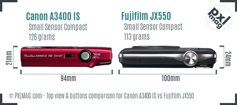 Top view showing control layout on both cameras